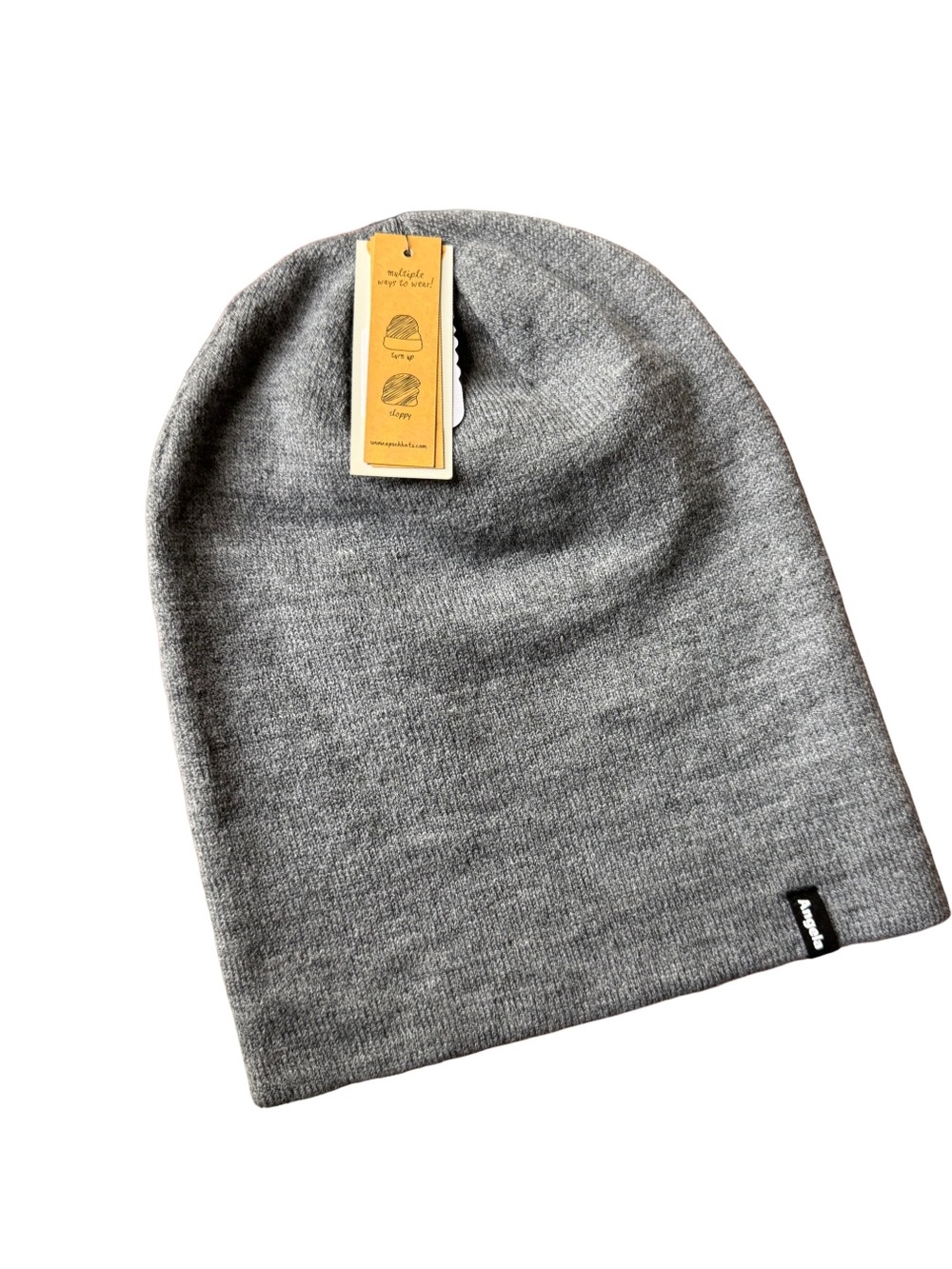NWT Angela & William Epoch Gray Knit Beanie Hat